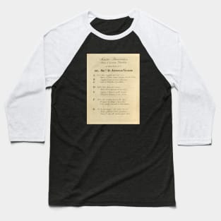 Vivaldi | Summer, original handwritten text by Antonio Vivaldi | The four Seasons Baseball T-Shirt